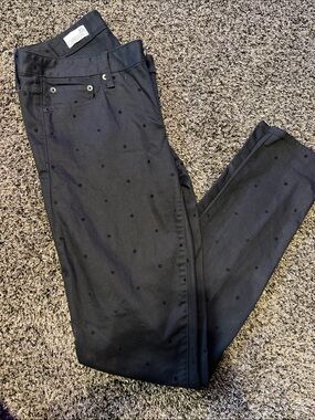 GAP Black Skinny Polka Dot Pants